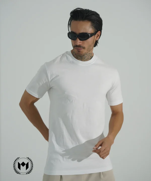 تیشرت بیسیک مردانه سفید کد 0021 - Image 4