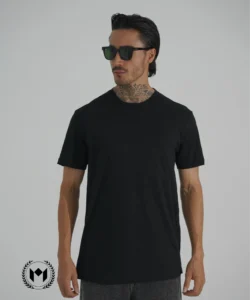 تی شرت بیسیک مردانه مشکی کد 0018