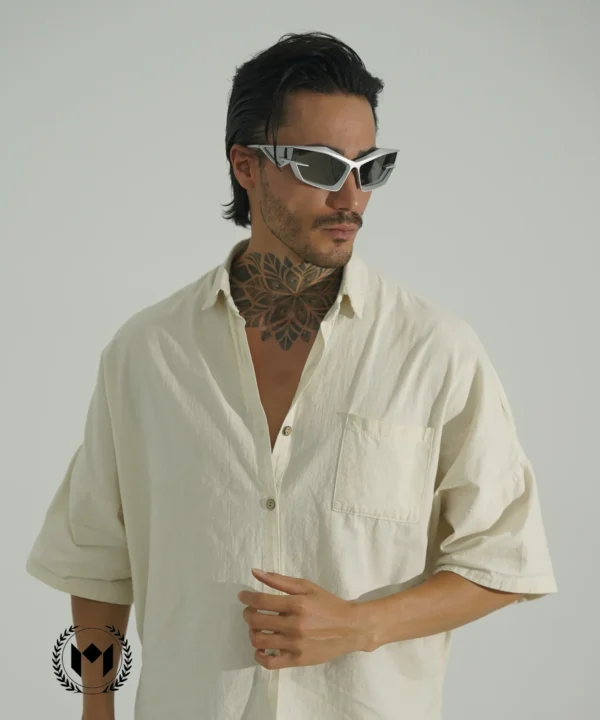 عینک مردانه مشکی و نقره ای کد 1203-7 - Image 4