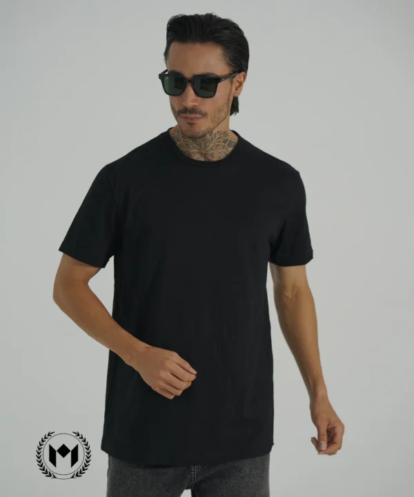 تیشرت بیسیک مردانه مشکی کد 0018 - Image 4