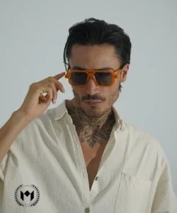 عینک مردانه نارنجی کد 1203-9