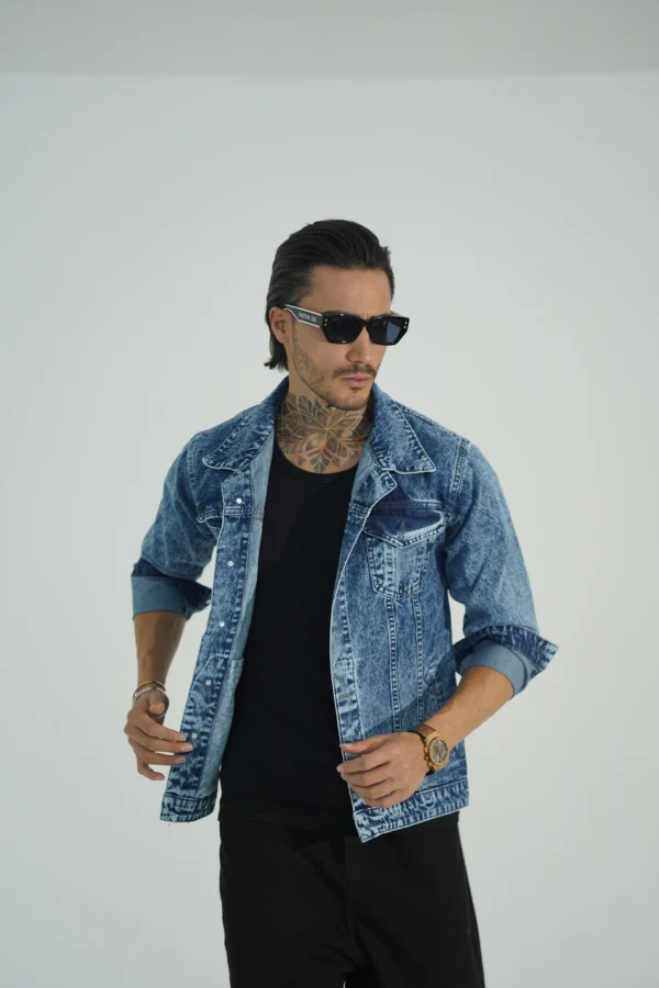 کت جین مردانه کد 3014 - Image 8