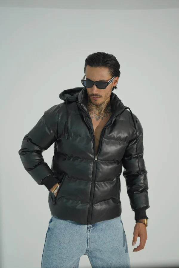 کاپشن چرم مردانه کد3017 - Image 3