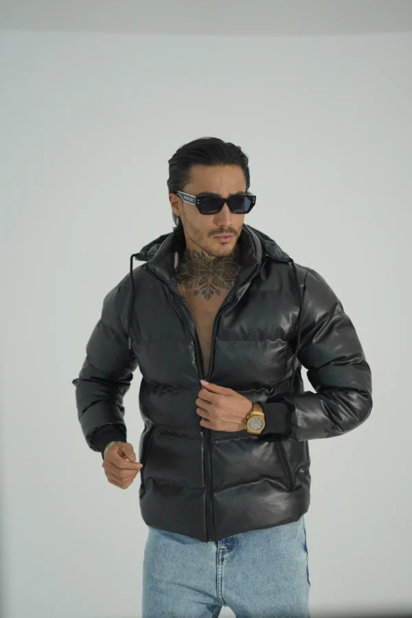 کاپشن چرم مردانه کد3017 - Image 4