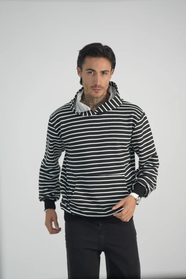 هودی سه نخ  رینگری مردانه کد 3042 - Image 4