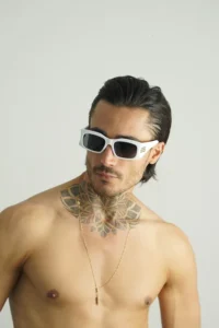 عینک مردانه مشکی کد 1203-8