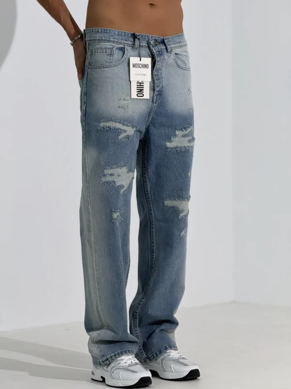 شلوار جین بگ مردانه ابی کد 0006-3 - Image 3