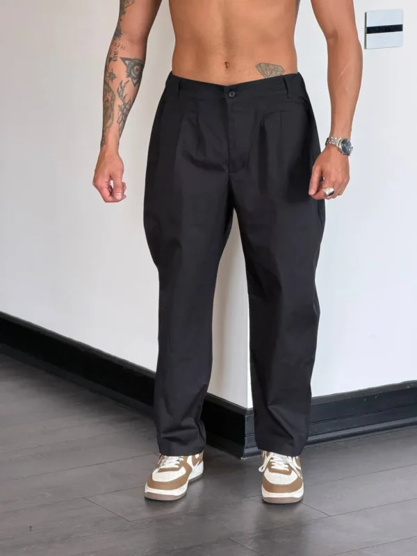 شلوار  کتان کاغذی مام استایل بغل جیب مردانه - Image 4