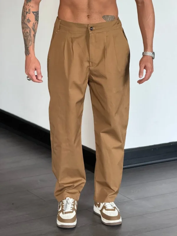 شلوار  کتان کاغذی مام استایل بغل جیب مردانه - Image 5