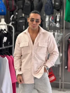 پیراهن پشمی مردانه کد 1-3048