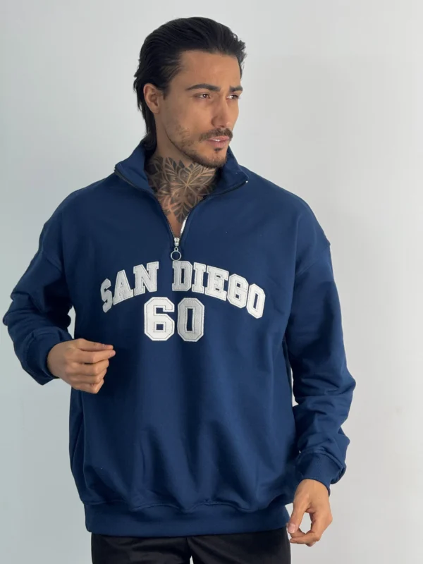 نیم زیپ مردانه سه نخ کد 3071-7 - Image 6